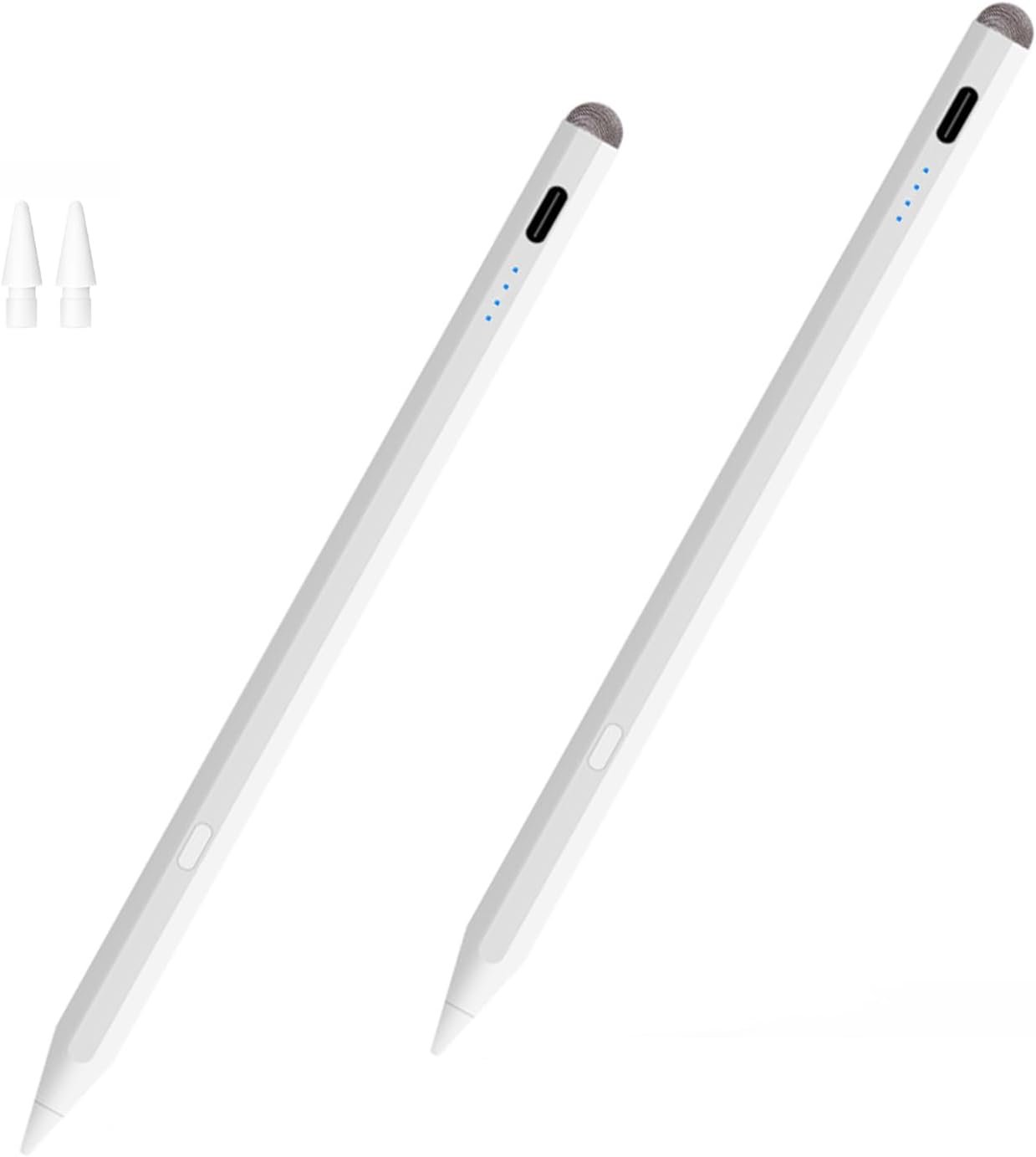 Stylus Pen for iPad Pencil 11th A16/10th/9th Gen,2Pack iPad Pencil Pro Fast Charing,Active iPadPen for 2018-2025 iPad11 A16/10/9/8/7/6,iPadPro 13″/11″/12.9″/M4,iPadAir 6/5/4/3/M2,iPadMini 5/6/7 Gen