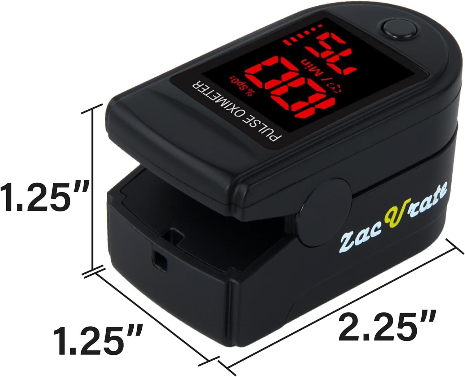 Zacurate Pro Series 500DL Fingertip Pulse Oximeter and Touchless Forehead Thermometer Digital Bundle