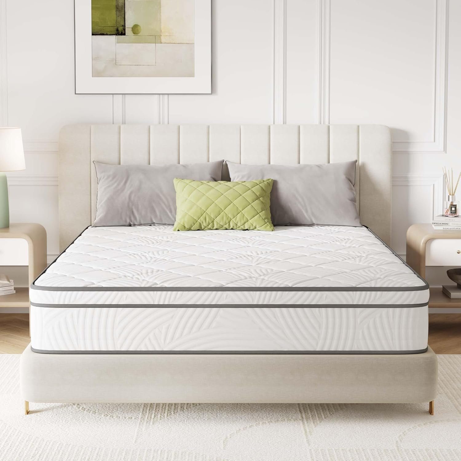 Novilla Queen Mattress 12 Inch, Hybrid Mattress Queen Size with Comfy Support, Bed Mattresses in a Box with Individual Pocket Springs for Motion Isolation & Pressure Relief, Certipur-Us Certified