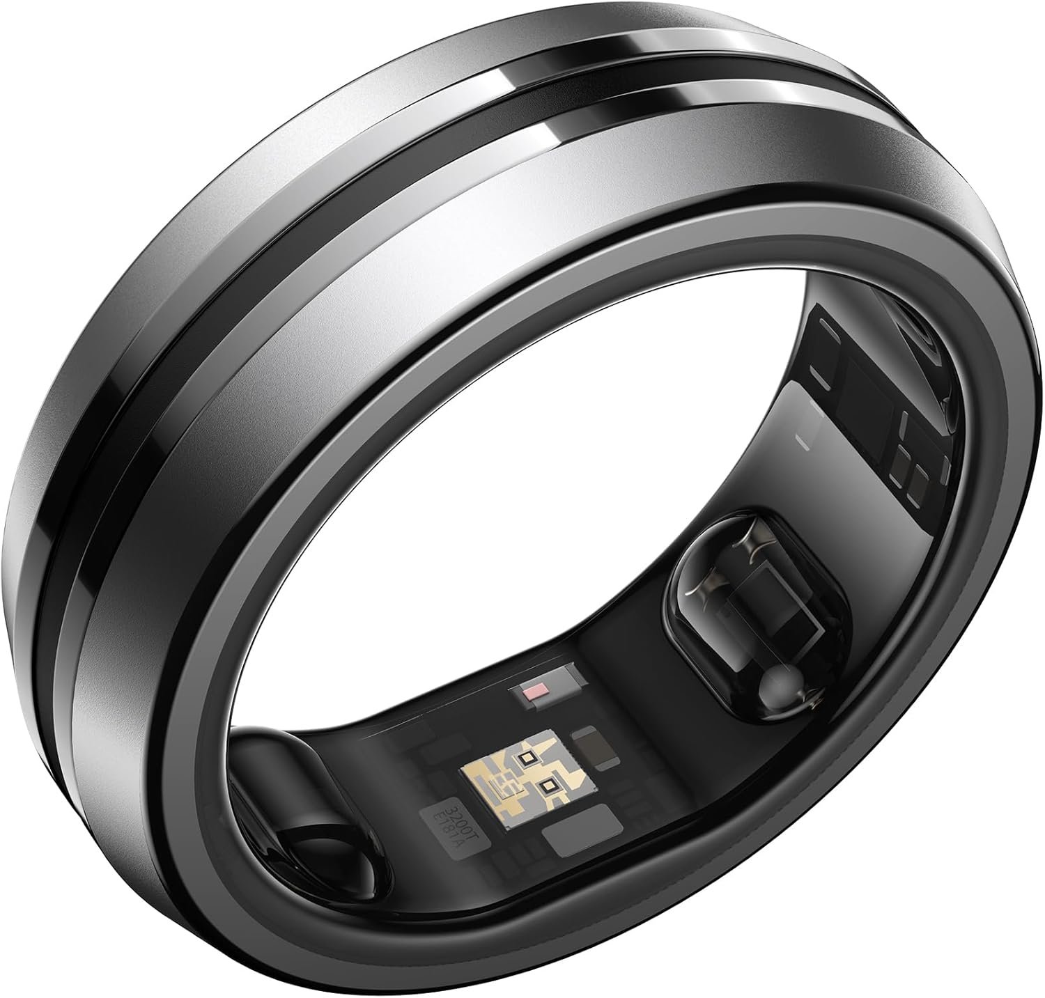 RENPHO Lynx Smart Ring-All Day Sleep & Activity Tracking, Includes Charging Case, Gifts for Men, 7-Day Battery Life, Subscription-Free App for iOS & Android, Size Before You Buy (Silver, Size 8)