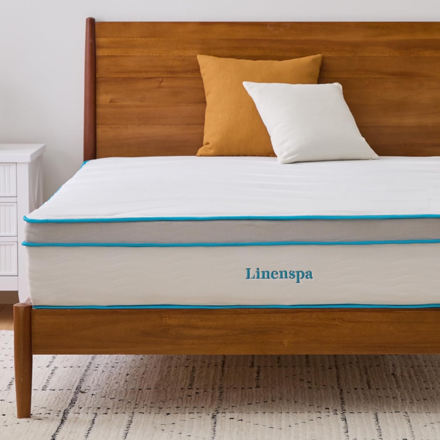 Linenspa 12 Inch Memory Foam and Spring Hybrid Mattress – Medium Plush Feel – Bed in a Box – Pressure Relief and Adaptive Support – Breathable – Cooling – Primary Bedroom – Twin Size