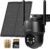 ANRAN 4G LTE Cellular Solar Security Camera Wireless Outdoor,No WiFi 2K Solar Powered Camera,Color Night Vision,360° Live View, PIR Motion Sensor,2 Way Talk,Black (SIM Card & 32GB SD Card Included)