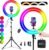 Yesker Ring Light with Tripod Stand and Phone Holder 18 Inch RGB Ringlight 25 RGB Modes Bi-Color Adjustable 2700–7000K LED Selfie Halo Light Kit for Live Stream Photography Zoom Makeup Youtobe Tiktok