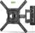 monTEK Full Motion TV Wall Mount for 23–65 Inch Flat & Curved TVs and Monitors, Swivel & Tilt Articulating Bracket, Max VESA 400x400mm, Holds up to 77 lbs, Perfect Center Design