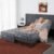 Adjustable Bed Frame Split King, Bed Base with 12 Inch Grey Gel Memory Foam Medium-Firm Mattress in Box, Adjustable Bed with Adjustable leg height, Easy Assembly Smart Electric Hospital Bed furniture